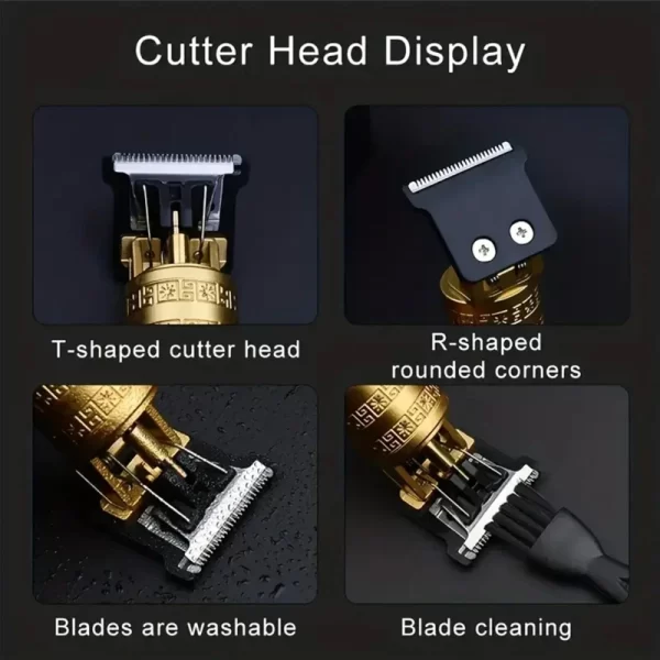 Men's Professional Vintage T9 Carving Hair Clipper Portable USB Rechargeable Shaver Barber Charging Hair Clipper For Hairdresse - Image 4