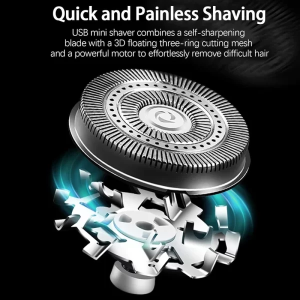 Men Electric Mini Shaver Rechargeable Type-c Charging Car Portable Shaver Led Digital Display Men Women Home Razor 2025 - Image 2