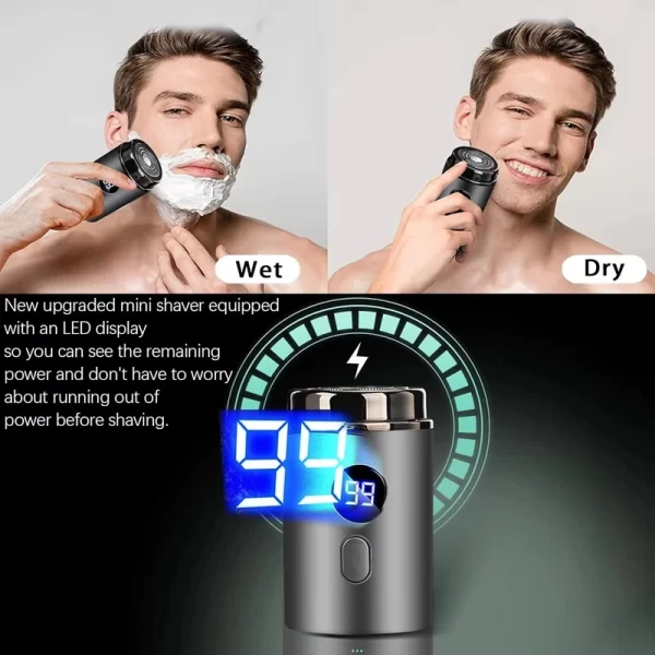 Men Electric Mini Shaver Rechargeable Type-c Charging Car Portable Shaver Led Digital Display Men Women Home Razor 2025 - Image 3